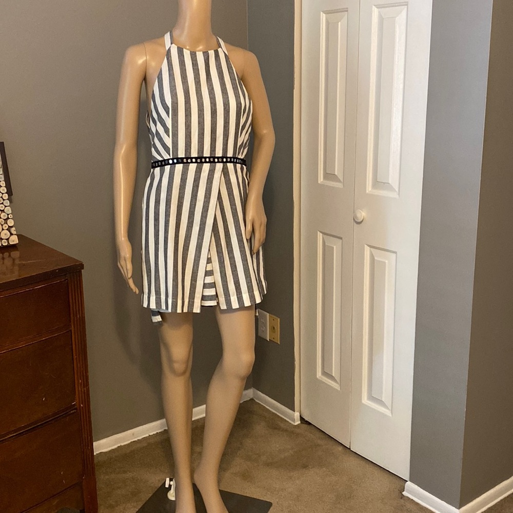 Free People Striped dress.Has pockets and zipper down the back!